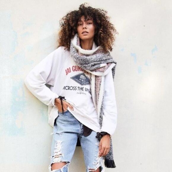 Free People Accessories - Free People Racer Stripe Brushed Blanket Scarf New with Tags Clean smoke free ho